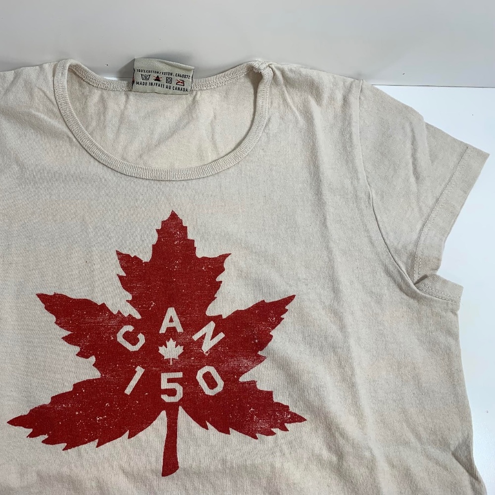 RED Canoe women's t shirt, Made in Canada, size Small, NWOT